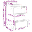 vidaXL 2 db 3 fiókos kereskedelmi konyhaszekrény 50x60x96 cm