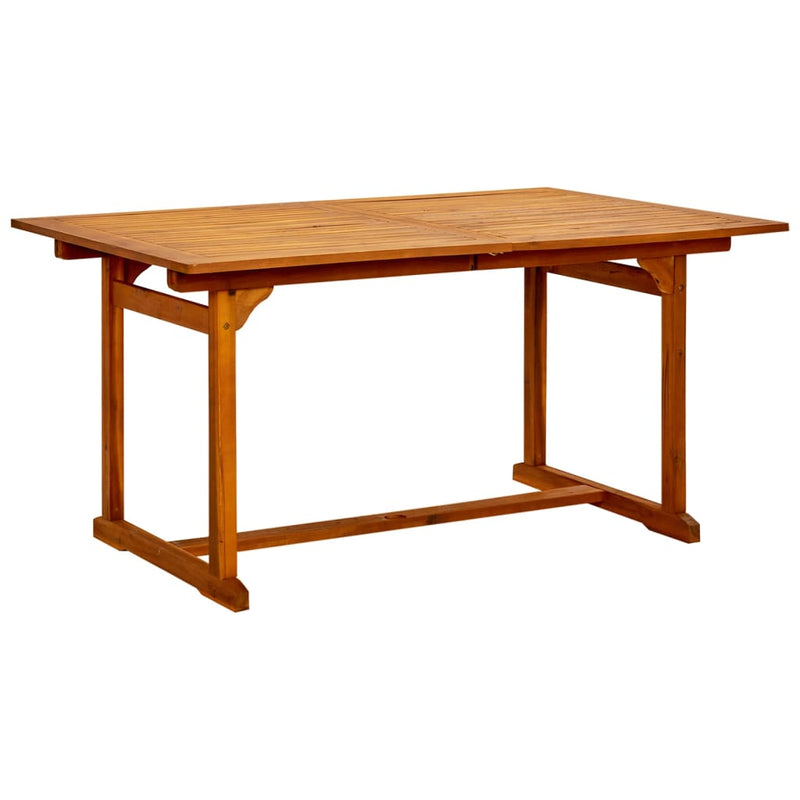 vidaXL tömör akácfa kerti étkezőasztal (150-200) x 100 x 75 cm
