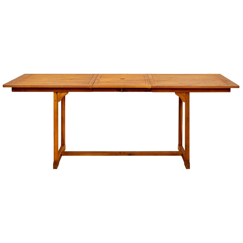 vidaXL tömör akácfa kerti étkezőasztal (150-200) x 100 x 75 cm