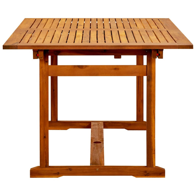 vidaXL tömör akácfa kerti étkezőasztal (150-200) x 100 x 75 cm