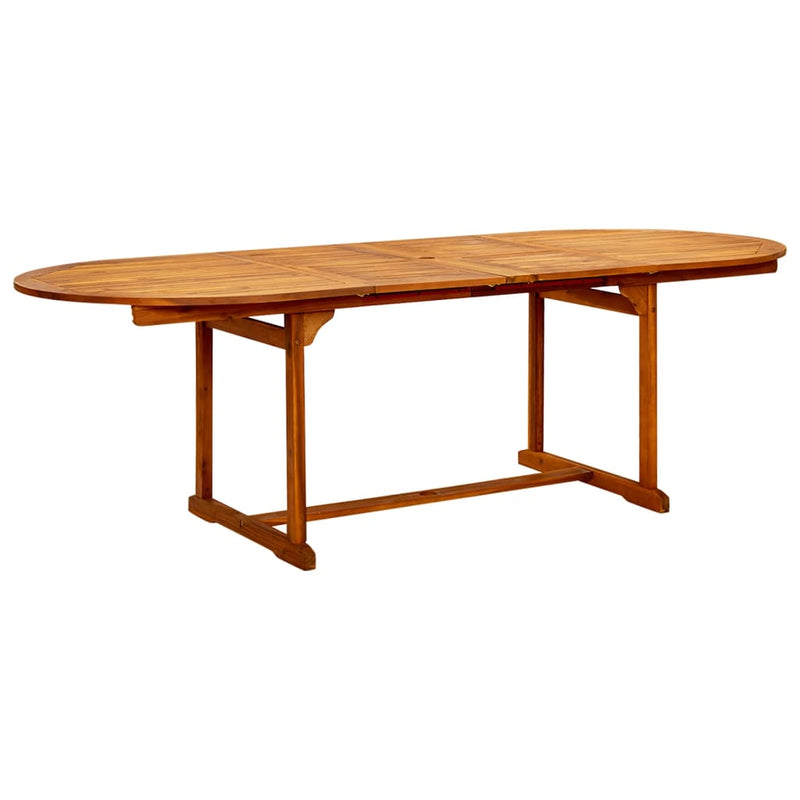 vidaXL tömör akácfa kerti étkezőasztal (150-200) x 100 x 75 cm