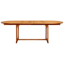 vidaXL tömör akácfa kerti étkezőasztal (150-200) x 100 x 75 cm