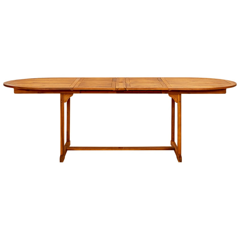 vidaXL tömör akácfa kerti étkezőasztal (150-200) x 100 x 75 cm