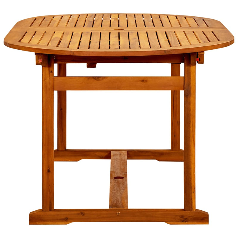 vidaXL tömör akácfa kerti étkezőasztal (150-200) x 100 x 75 cm