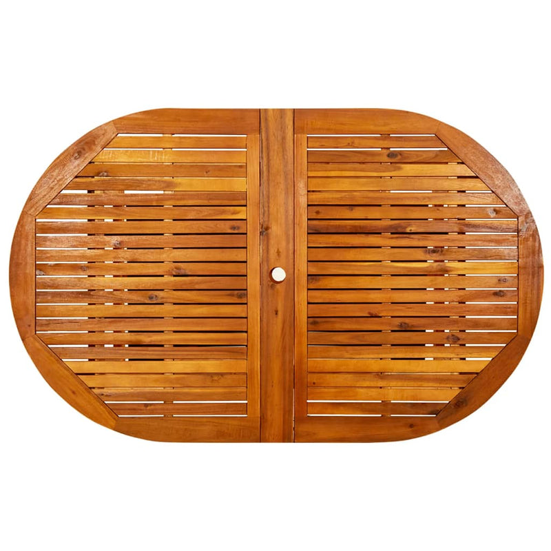 vidaXL tömör akácfa kerti étkezőasztal (150-200) x 100 x 75 cm