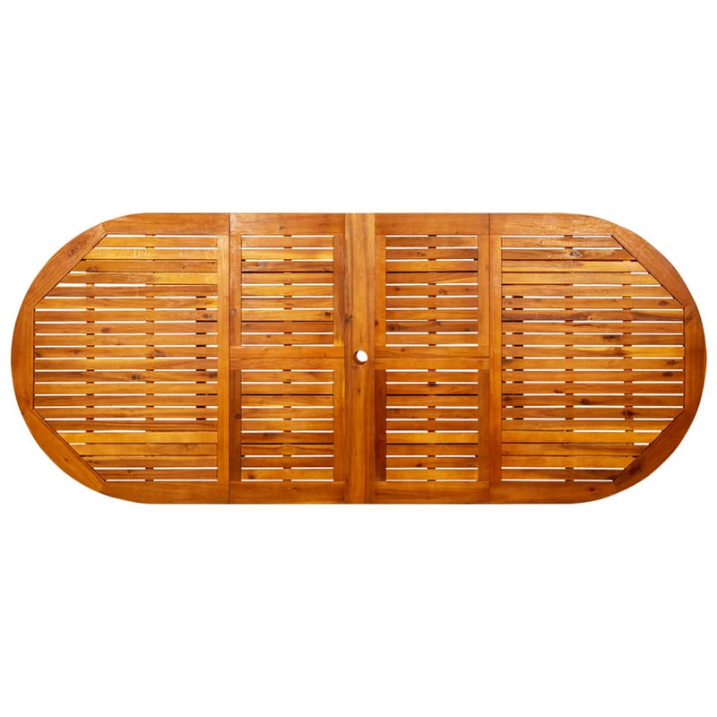 vidaXL tömör akácfa kerti étkezőasztal (150-200) x 100 x 75 cm