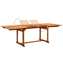 vidaXL tömör akácfa kerti étkezőasztal (150-200) x 100 x 75 cm