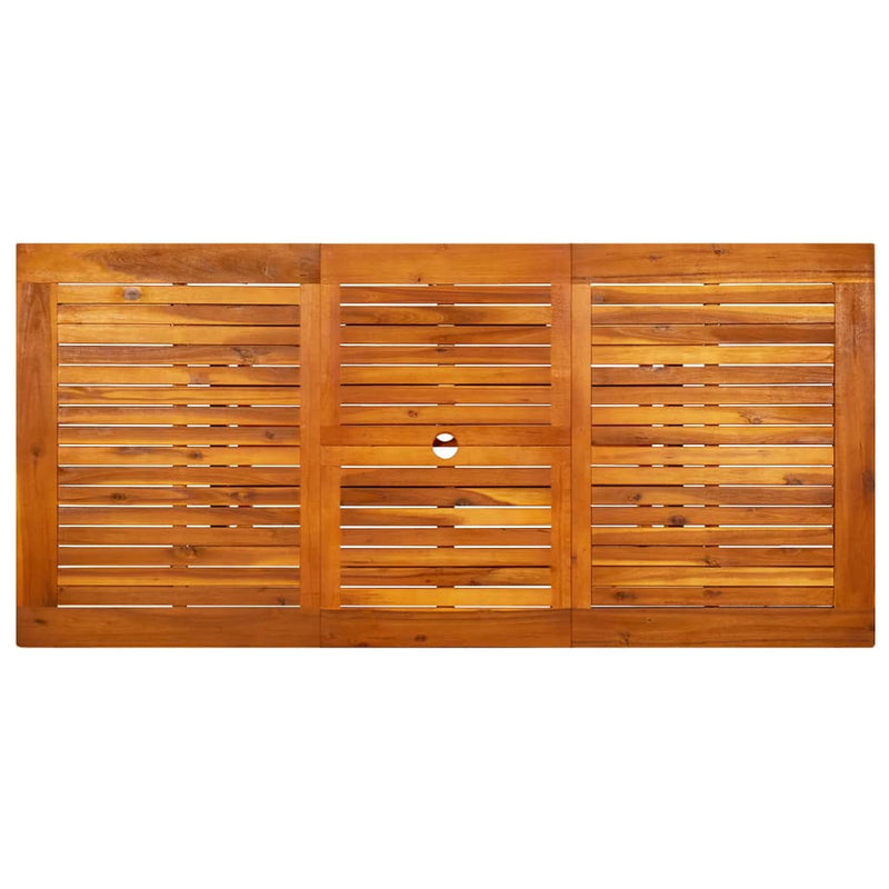vidaXL tömör akácfa kerti étkezőasztal (120-170) x 80 x 75 cm