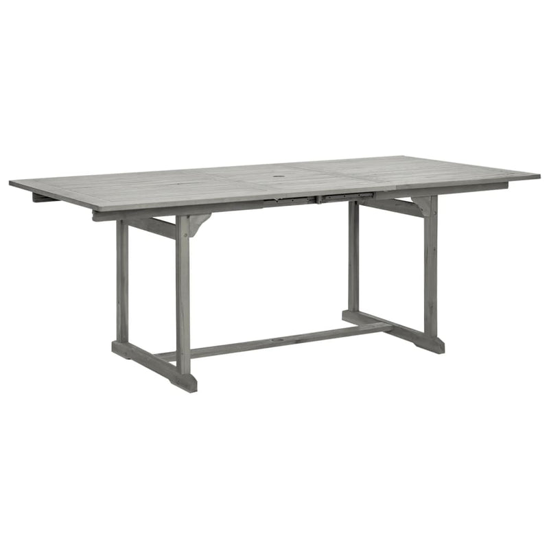 vidaXL tömör akácfa kerti étkezőasztal (150-200) x 100 x 75 cm