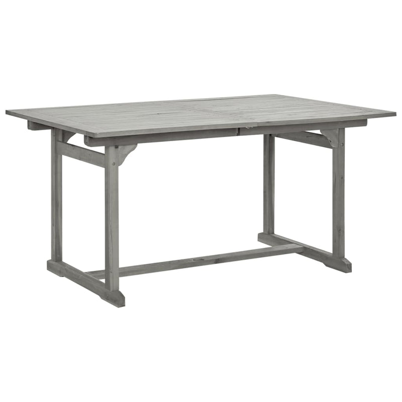 vidaXL tömör akácfa kerti étkezőasztal (150-200) x 100 x 75 cm