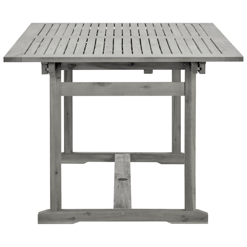 vidaXL tömör akácfa kerti étkezőasztal (150-200) x 100 x 75 cm