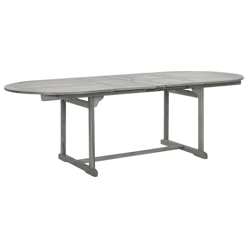 vidaXL tömör akácfa kerti étkezőasztal (160-240) x 100 x 75 cm