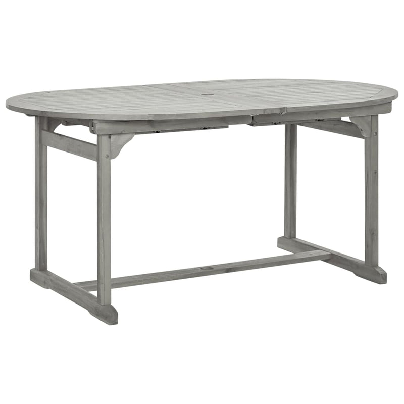 vidaXL tömör akácfa kerti étkezőasztal (160-240) x 100 x 75 cm