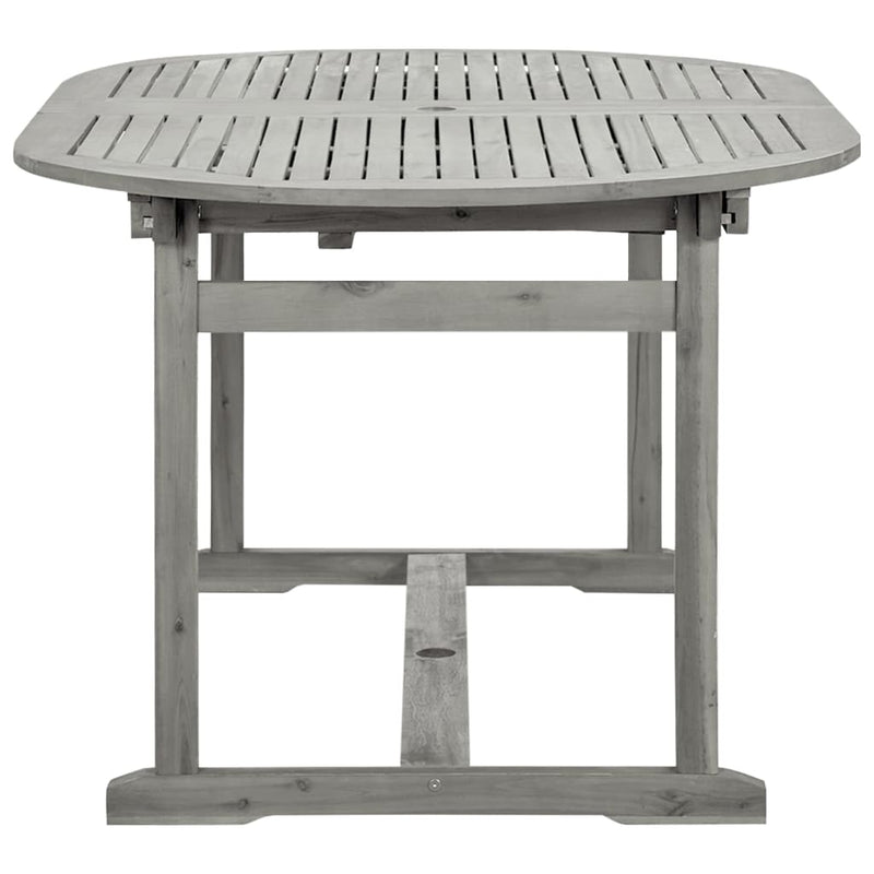 vidaXL tömör akácfa kerti étkezőasztal (160-240) x 100 x 75 cm