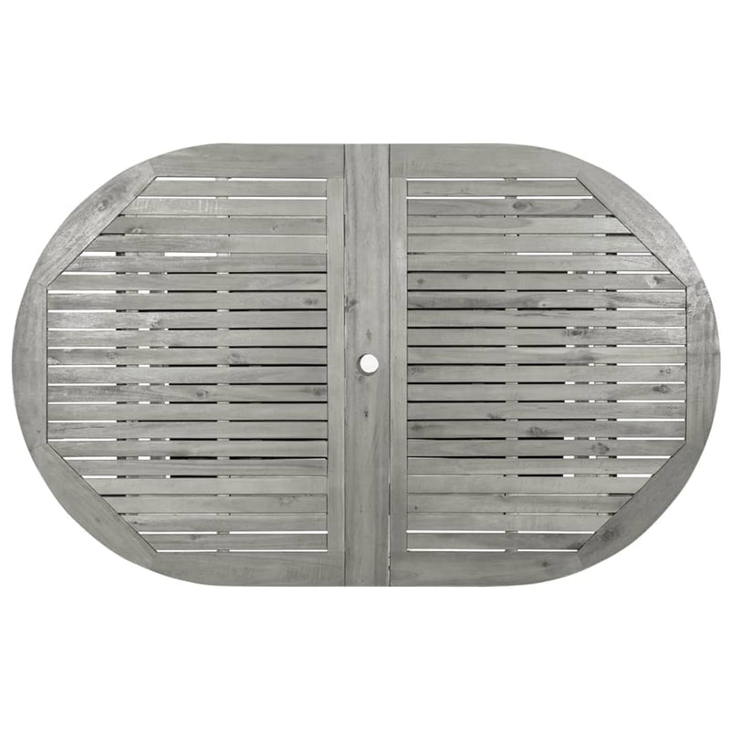 vidaXL tömör akácfa kerti étkezőasztal (160-240) x 100 x 75 cm