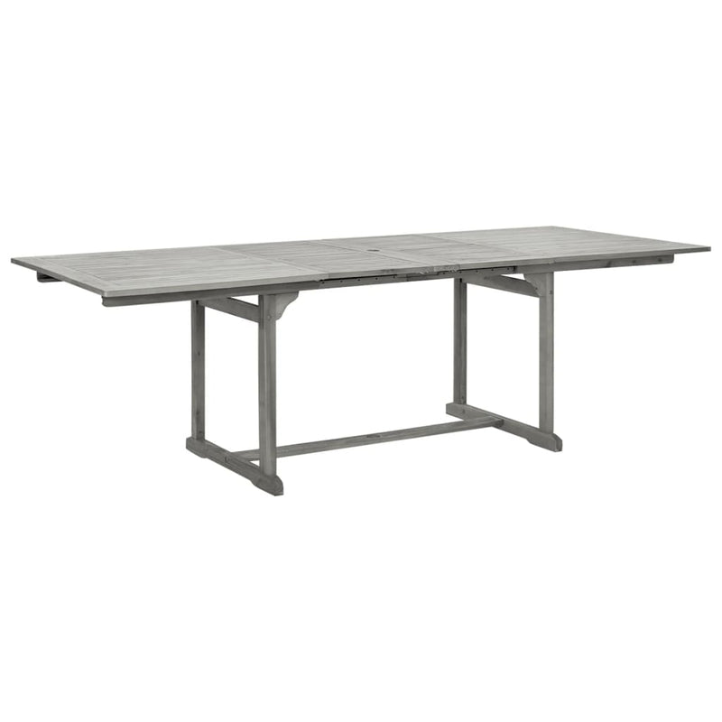 vidaXL tömör akácfa kerti étkezőasztal (160-240) x 100 x 75 cm