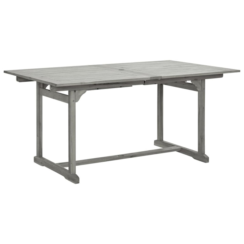 vidaXL tömör akácfa kerti étkezőasztal (160-240) x 100 x 75 cm