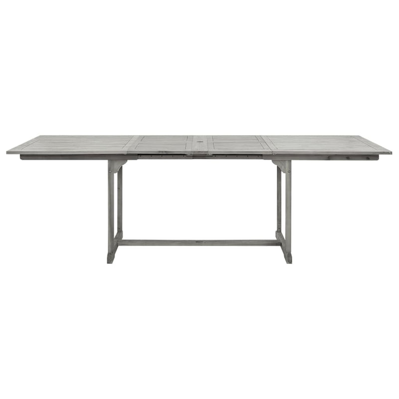 vidaXL tömör akácfa kerti étkezőasztal (160-240) x 100 x 75 cm