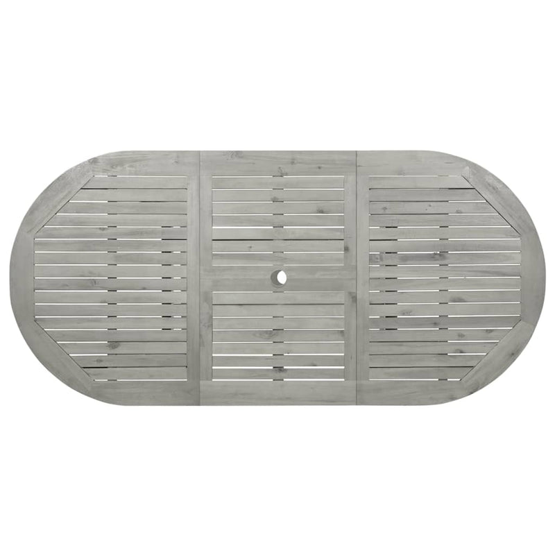 vidaXL tömör akácfa kerti étkezőasztal (120-170) x 80 x 75 cm
