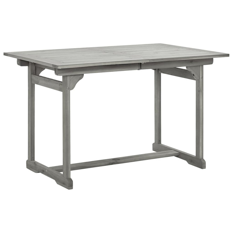 vidaXL tömör akácfa kerti étkezőasztal (120-170) x 80 x 75 cm