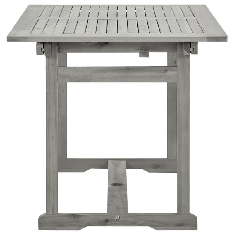 vidaXL tömör akácfa kerti étkezőasztal (120-170) x 80 x 75 cm
