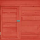 vidaXL piros-fehér tömör fenyőfa tyúkól 150 x 96 x 110 cm