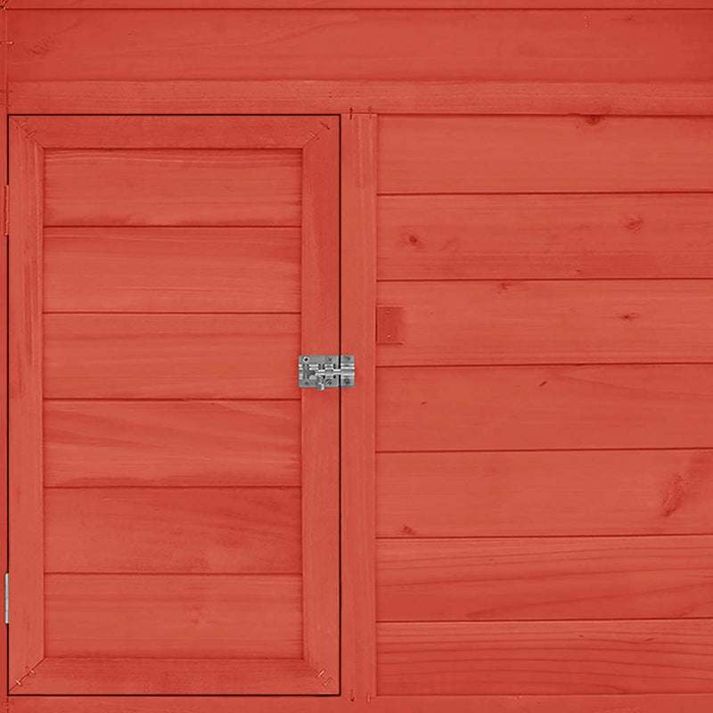 vidaXL piros-fehér tömör fenyőfa tyúkól 150 x 96 x 110 cm