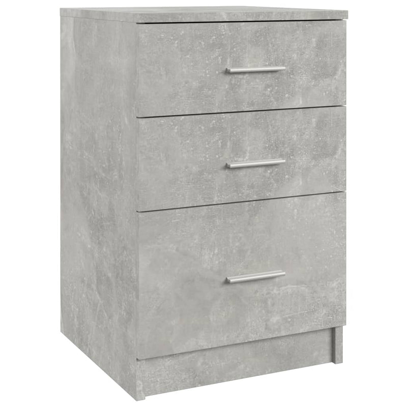 vidaXL betonszürke szerelt fa éjjeliszekrény 40 x 40 x 63 cm