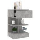 vidaXL 2 db betonszürke éjjeliszekrény 40 x 35 x 65 cm