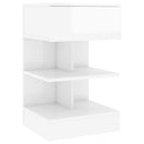 vidaXL 2 db magasfényű fehér éjjeliszekrény 40 x 35 x 65 cm