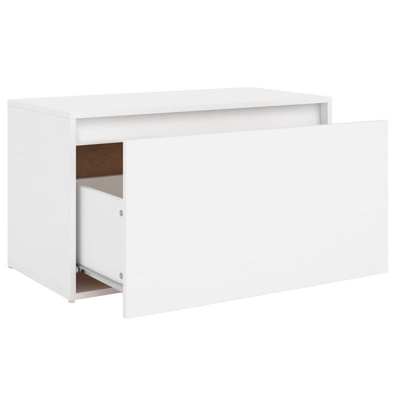 vidaXL fehér szerelt fa előszoba pad 80 x 40 x 45 cm