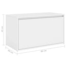 vidaXL fehér szerelt fa előszoba pad 80 x 40 x 45 cm