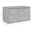 vidaXL betonszürke szerelt fa előszobapad 80 x 40 x 45 cm