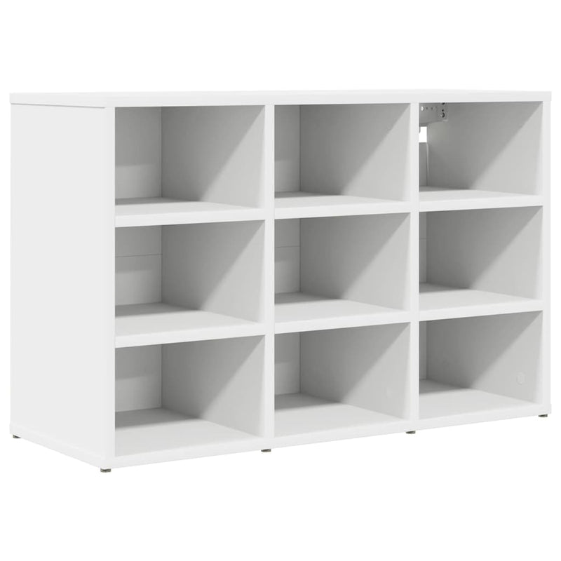 vidaXL Cipőszekrény polcokkal Fehér 77.5 x 30 x 51 cm Faanyag