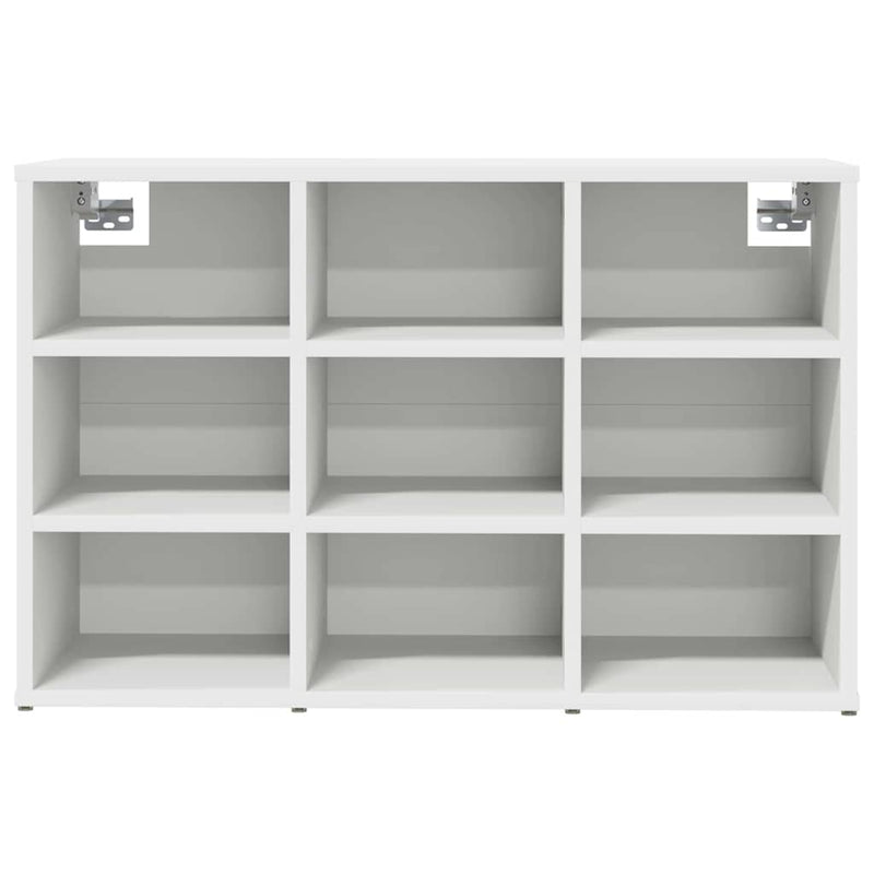 vidaXL Cipőszekrény polcokkal Fehér 77.5 x 30 x 51 cm Faanyag