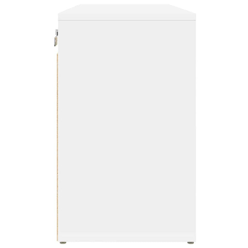 vidaXL Cipőszekrény polcokkal Fehér 77.5 x 30 x 51 cm Faanyag