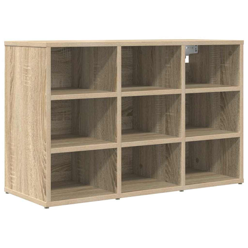 vidaXL Cipőszekrény polcokkal sonoma tölgy 77.5 x 30 x 51 cm Faanyag