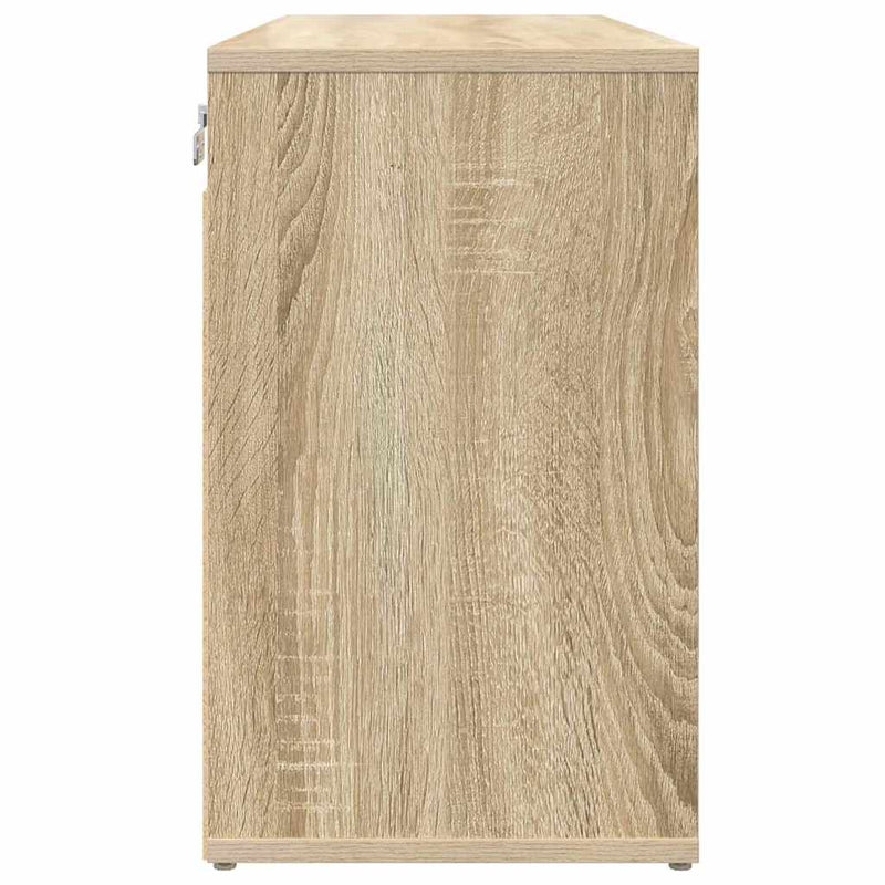 vidaXL Cipőszekrény polcokkal sonoma tölgy 77.5 x 30 x 51 cm Faanyag