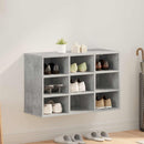 vidaXL Cipőszekrény polcokkal Beton szürke 77,5 x 30 x 51 cm Faanyag