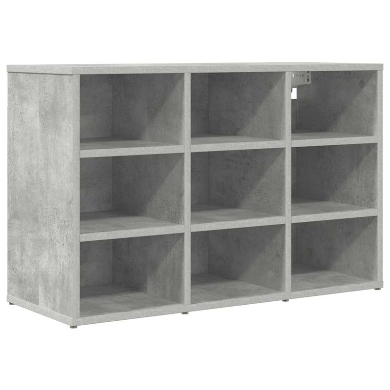 vidaXL Cipőszekrény polcokkal Beton szürke 77.5 x 30 x 51 cm Faanyag