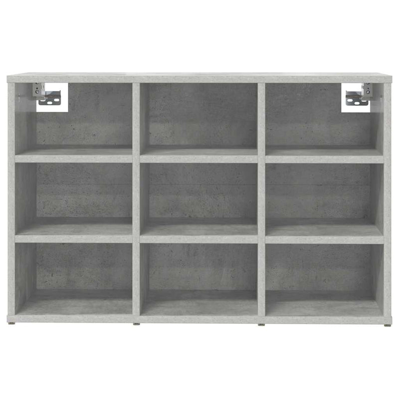 vidaXL Cipőszekrény polcokkal Beton szürke 77.5 x 30 x 51 cm Faanyag