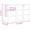 vidaXL Cipőszekrény polcokkal Beton szürke 77,5 x 30 x 51 cm Faanyag