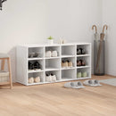 vidaXL Cipőszekrény polcokkal tárolóval Fehér 103 x 30 x 51 cm Faanyag