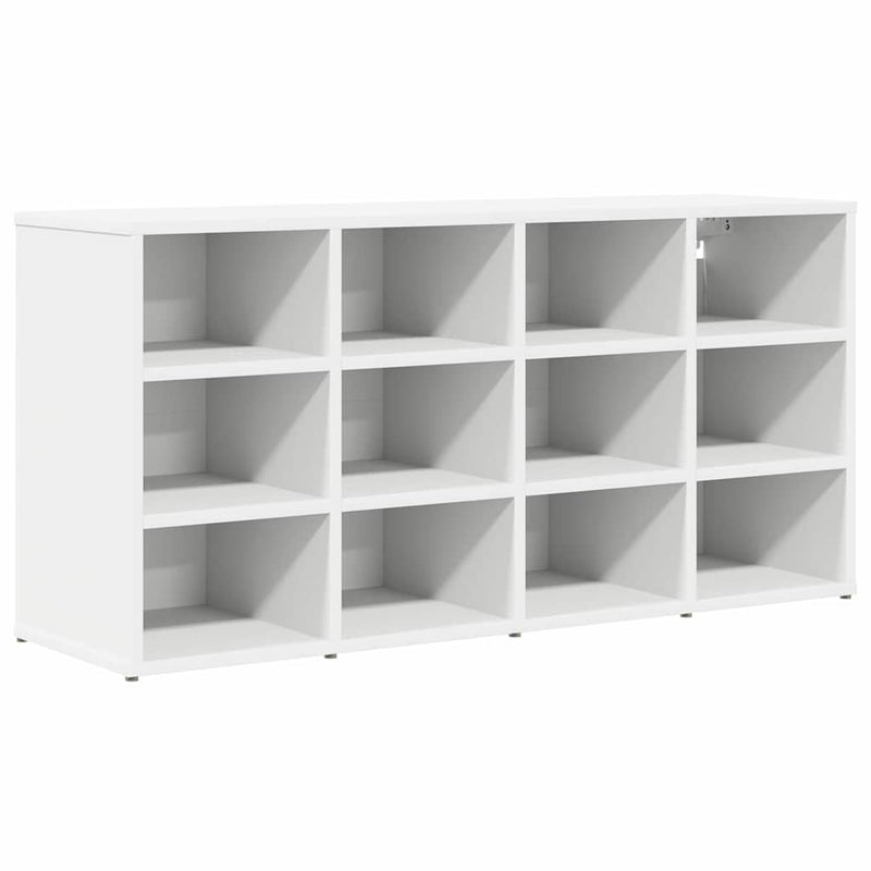 vidaXL Cipőszekrény polcokkal tárolóval Fehér 103 x 30 x 51 cm Faanyag