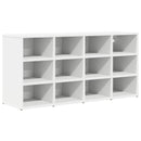 vidaXL Cipőszekrény polcokkal tárolóval Fehér 103 x 30 x 51 cm Faanyag