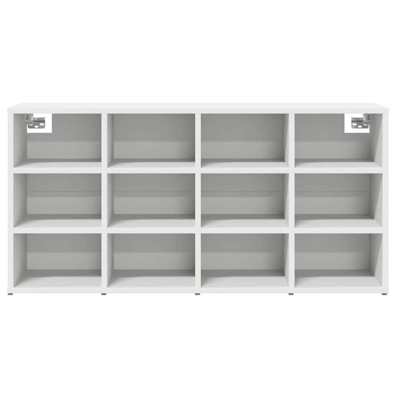 vidaXL Cipőszekrény polcokkal tárolóval Fehér 103 x 30 x 51 cm Faanyag