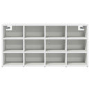 vidaXL Cipőszekrény polcokkal tárolóval Fehér 103 x 30 x 51 cm Faanyag