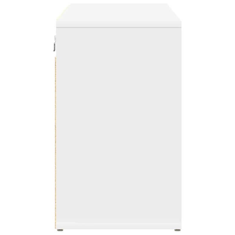 vidaXL Cipőszekrény polcokkal tárolóval Fehér 103 x 30 x 51 cm Faanyag