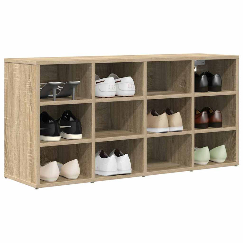 vidaXL Cipőszekrény polcokkal sonoma tölgy 103 x 30 x 51 cm Faanyag