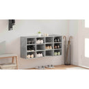 vidaXL Cipőszekrény polcokkal Beton szürke 103 x 30 x 51 cm Faanyag